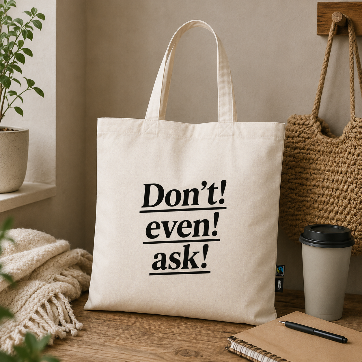 Bio Baumwolltasche – Twill Bag "don´t even"