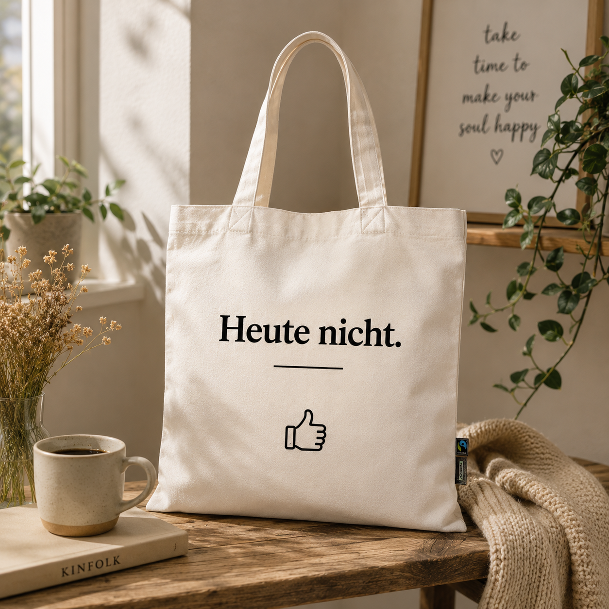 Bio Baumwolltasche – Twill Bag "Heute nicht"
