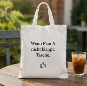 Bio Baumwolltasche – Twill Bag "Plan A"