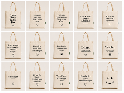 Bio Baumwolltasche – Twill Bag mit Spruch