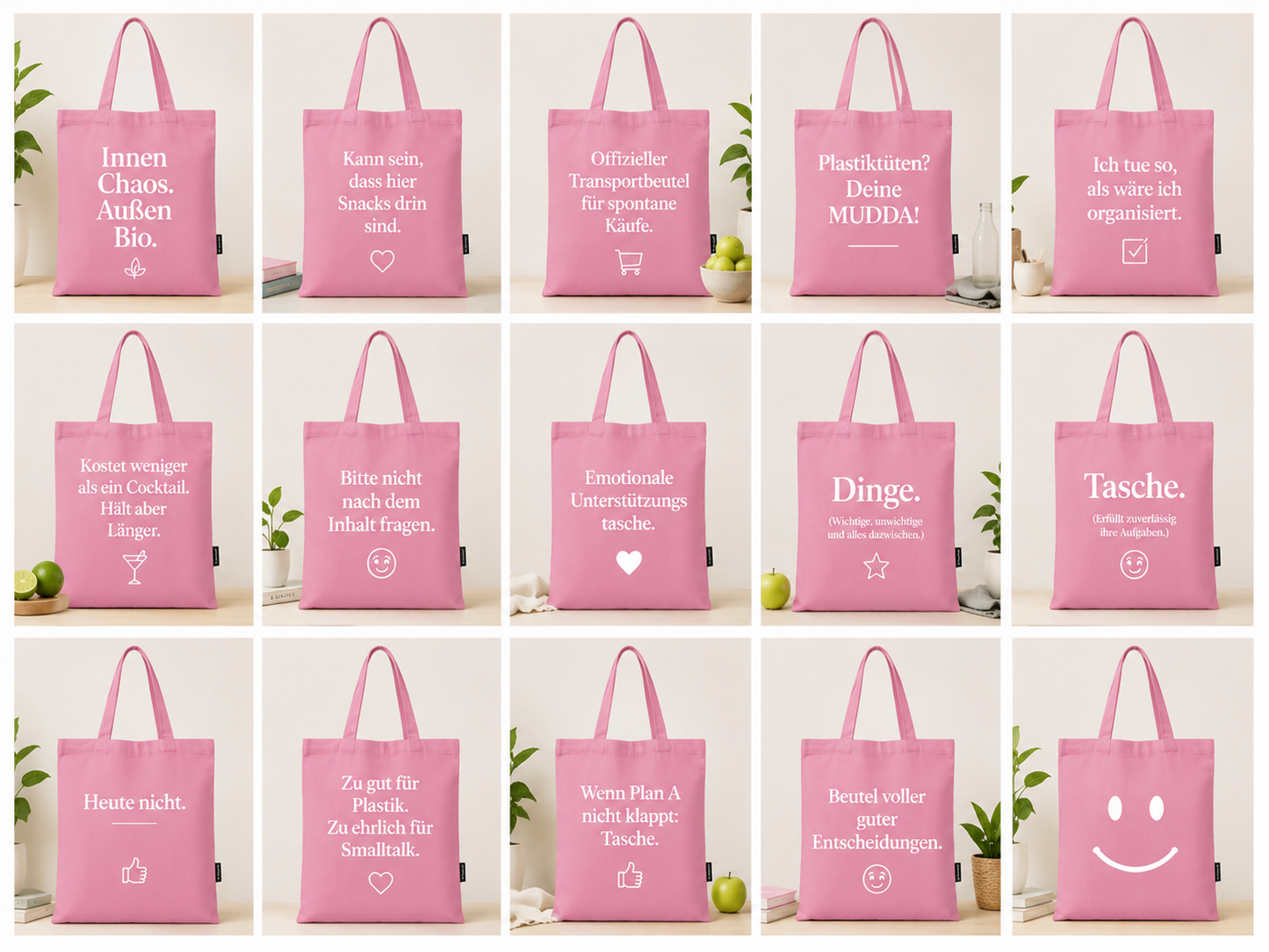 Bio Baumwolltasche – Twill Bag mit Spruch