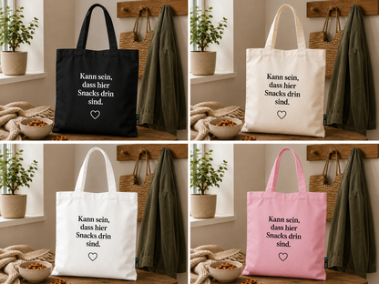 Bio Baumwolltasche – Twill Bag "Maybe Snacks"