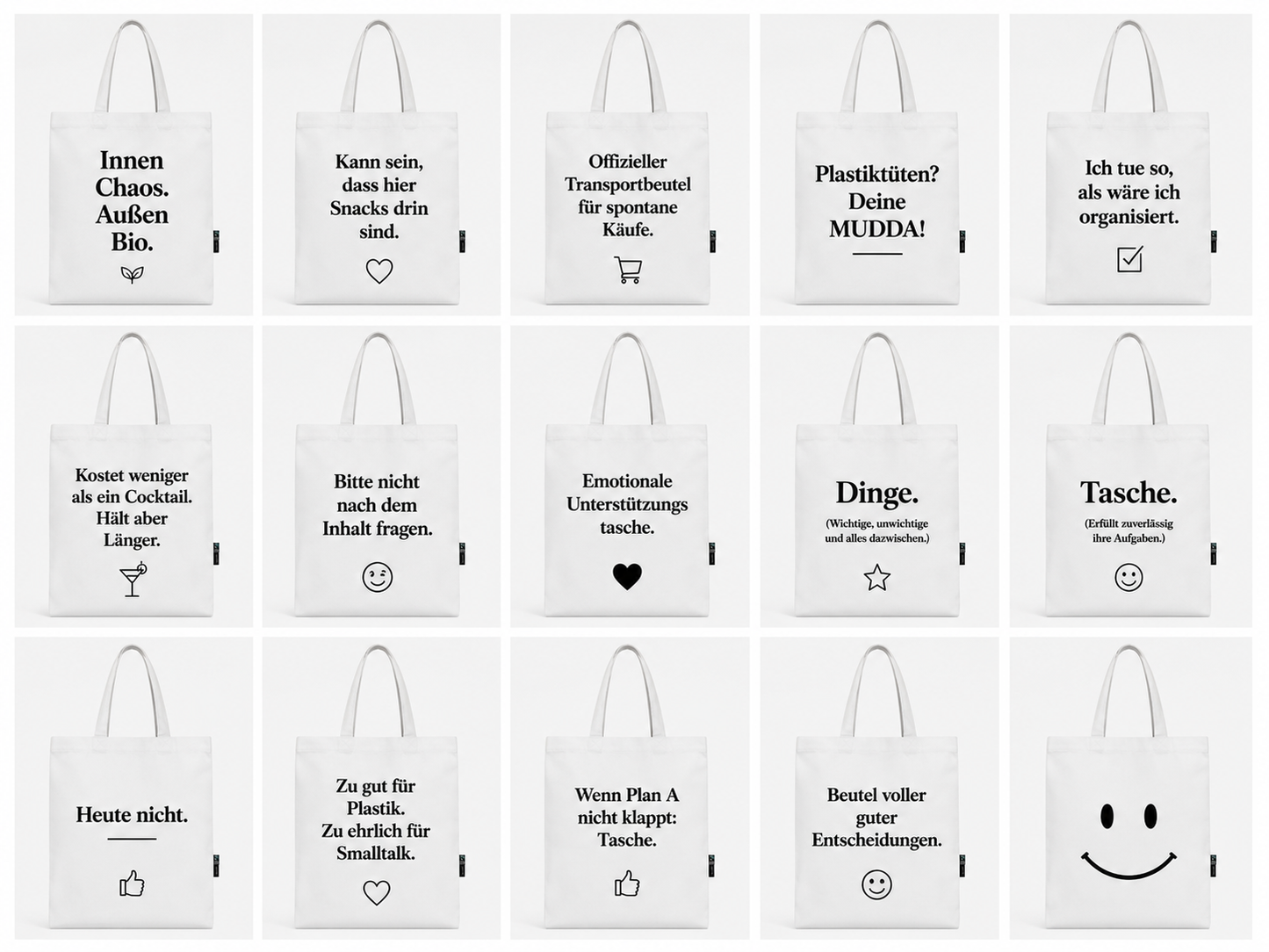 Bio Baumwolltasche – Twill Bag mit Spruch