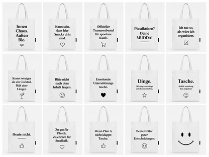 Bio Baumwolltasche – Twill Bag mit Spruch