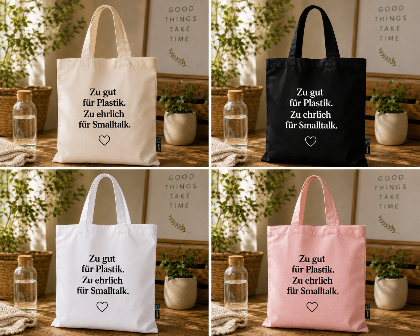 Bio Baumwolltasche – Twill Bag "Zu gut"