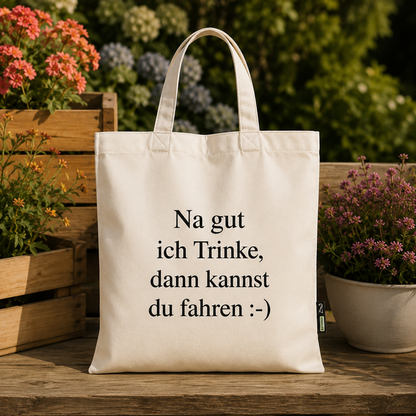 Bio Baumwolltasche – Twill Bag "Ich trinke"